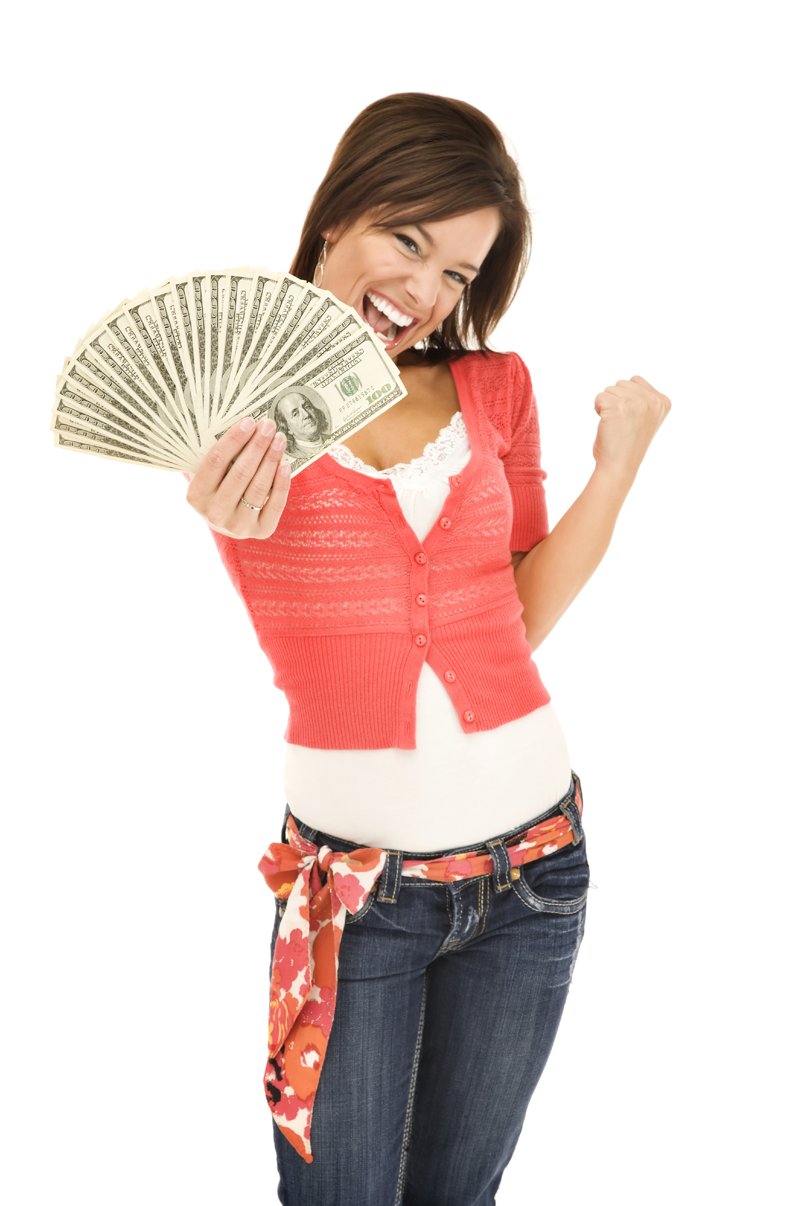 Фото девушки с деньгами в руках