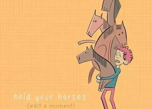 【插畫英語】Hold your horses